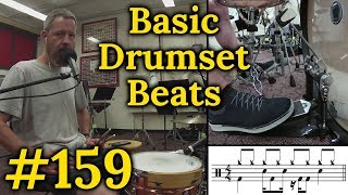 Drumset Basic Beats #159 - Snare Drum Variations
