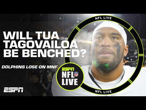 Will Tua Tagovailoa GET BENCHED?! Mike McDaniel says 'everything is on the table' 😯 | NFL Live