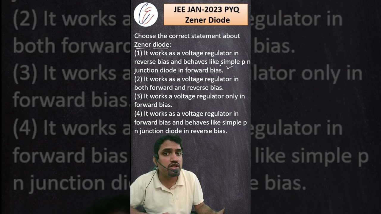 Choose the correct statement about Zener diode:(1) It works as a voltage regulator in reverse bias a