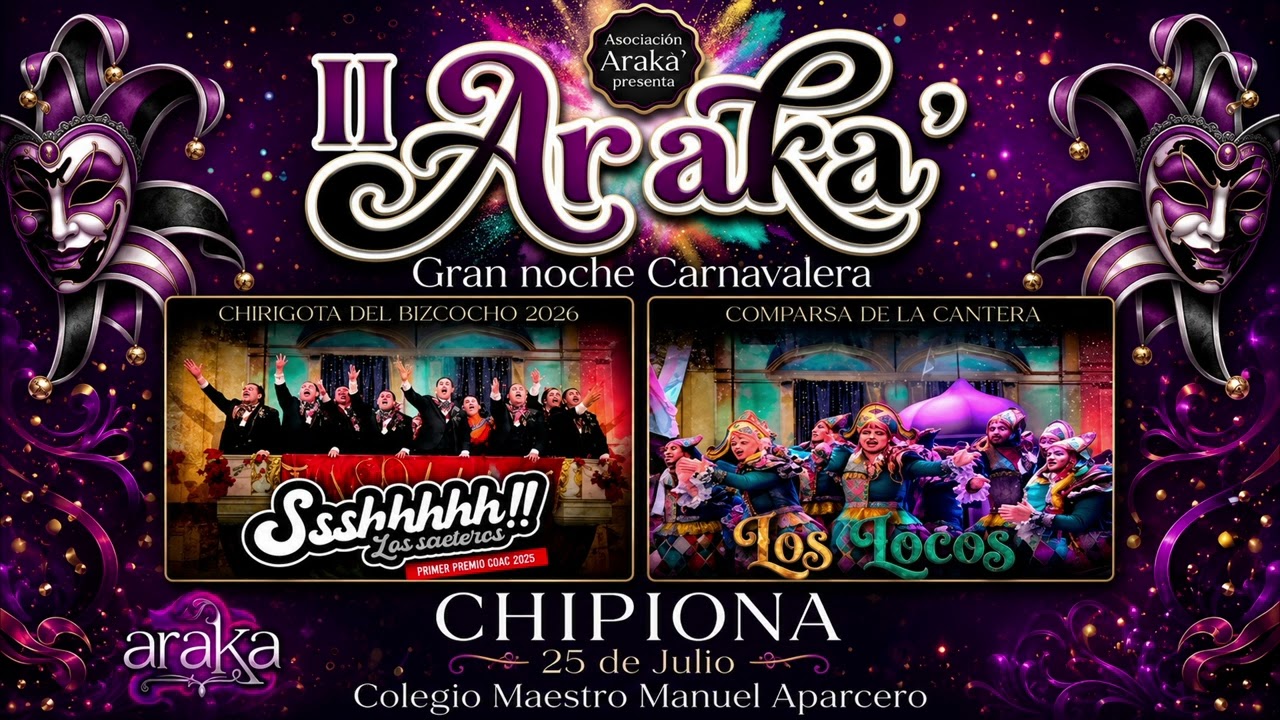 Chipiona en verano. Todo dispuesto para la Araká, gran noche carnavalesca