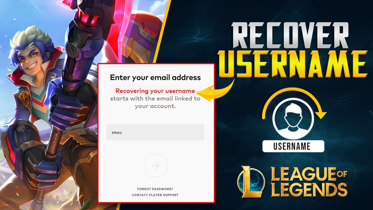 How to Recover Forgotten League of Legends Username | League of Legends ...