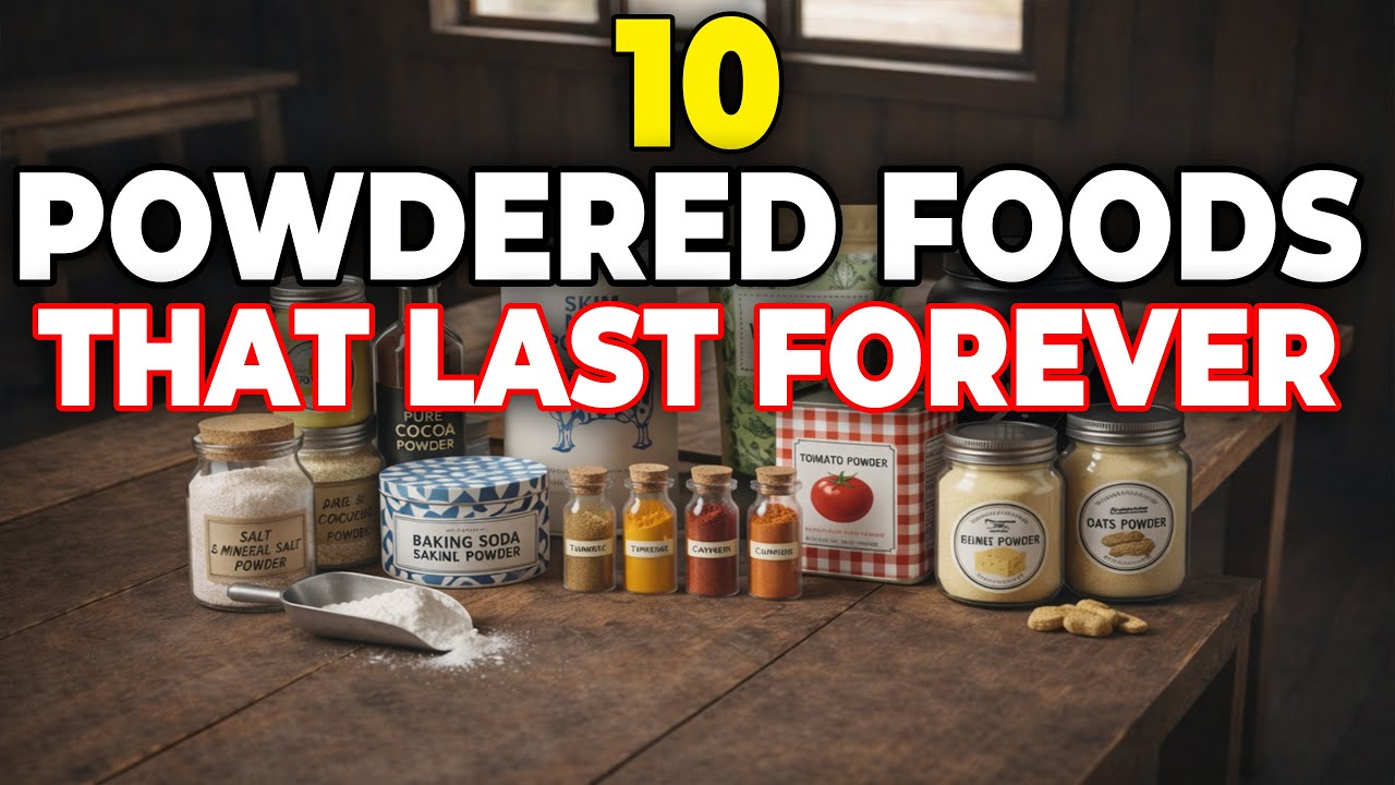 Эти 10 порошкообразных продуктов хранятся ВЕЧНО! (Срок годности более 30 лет)
