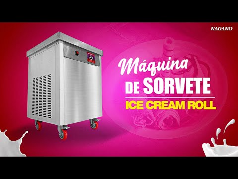 Vídeo de Máquina de Sorvete de Chapa 1300w Ice Cream Roll - NMSC2