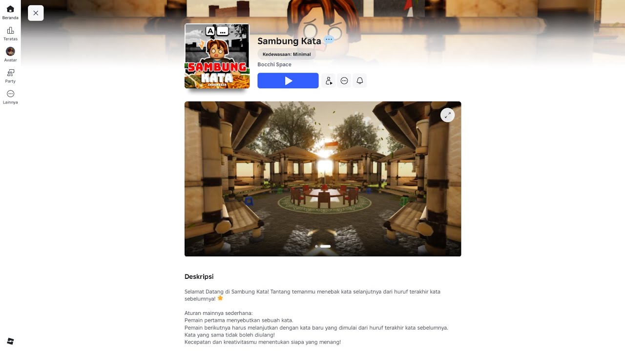 Live Roblox | Sambung Kata Sudah Saatnya Beradu Pikiran