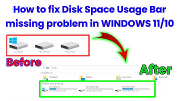 How to fix Disk Space Usage Bar missing problem in WINDOWS 11/10 #dsc_guru2023