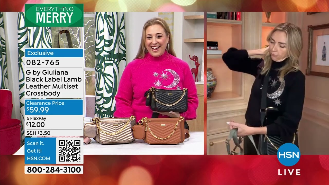 ✨✨葉月✨✨様御専用bag 2点 G by Giuliana Black Label Lamb Leather Multiset Crossbod - YouTube
