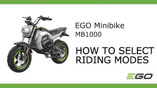 EGO MB1000_How To Select Riding Modes