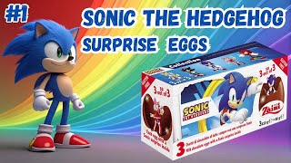 Sonic The Hedgehog Kinder Style Chocolate Surprise Eggs Toy Unboxing (ASMR, No Talking)