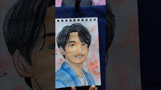 BTS JIN IMAGE SKETCH AND DRAWING #shorts #shortsfeed #btsjinsketch  #drawing #sketch #watercolor