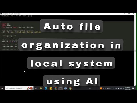 Auto file organization using AI agent open-interpreter