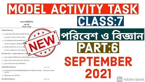 Model Activity Task Class 7 পরিবেশ ও বিজ্ঞান Science Part 6 September 2021 Full Solution