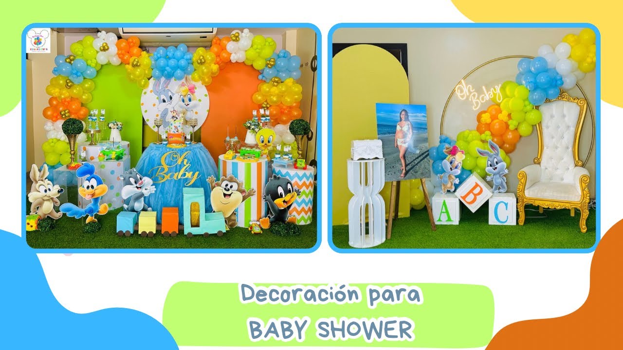 Decoración de LOONEY TUNES / Decoración para BABY SHOWER 👶. - YouTube
