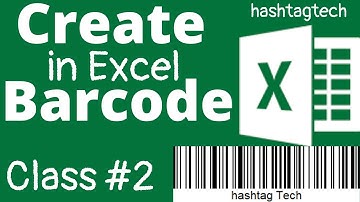 Create Barcode in Excel | in hindi urdu | Class #2