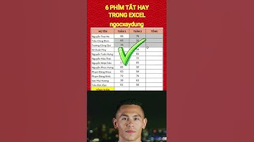 Làm excel cực nhanh nêud biết 6 phím tắt