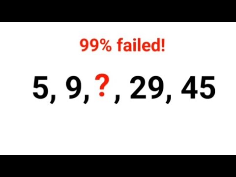5, 9, ?, 29, 45. 99% got it wrong! Ukraine Math Test #math #percentages #ukraine