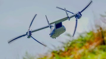 Two V-22 Osprey Low Pass While Driving from Mach Loop