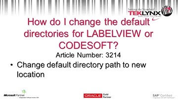 TekTip: How to Change the Default Directories