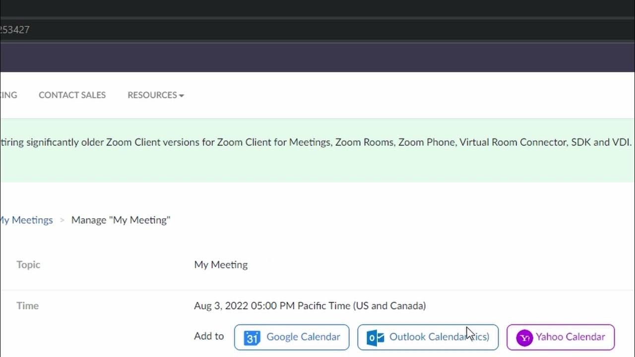 How to send Calendar Invite on Zoom YouTube
