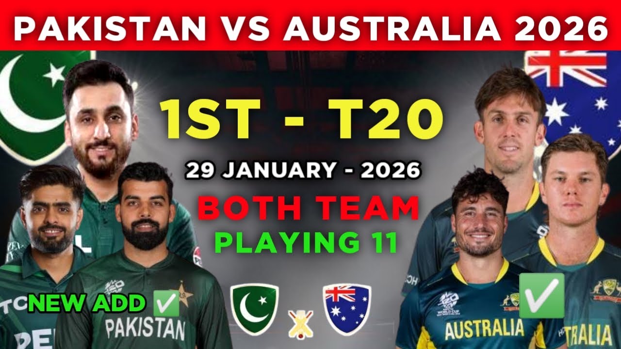 Pakistan vs Australia | 1st T20 Match | Details & Playing 11