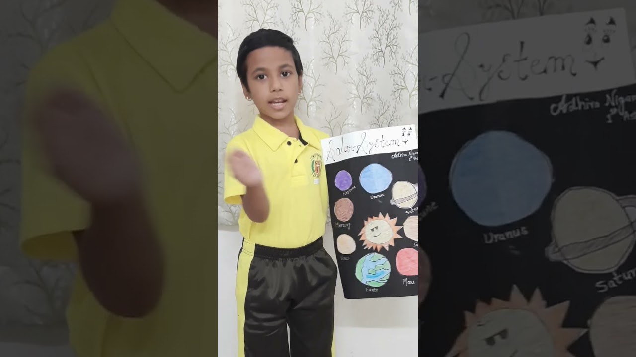 Show and Tell Competition | Solar System 1 minute Speech | Solar System poster For LKG & UKG Kids
