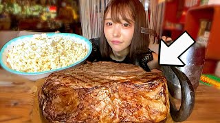 【大食い】肉塊５kg！ステーキ4ポンドととろけるハンバーグ1キロに挑んだらあまりの美味しさに昇天した【三年食太郎］