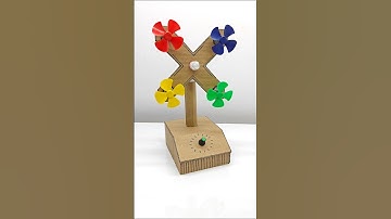 How To Make Mini Table Fan At Home Using Four DC Motor || Best Science Project Idea #shorts