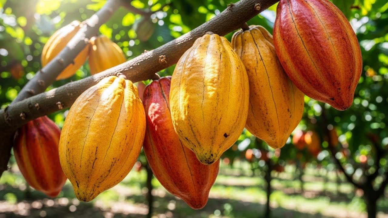 How GIANT COCOA are Grown - Massive Chocolate Bean Harvest!