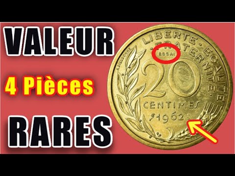 LES 4 Pièces RARES de 20 CENTIMES MARIANNE !!