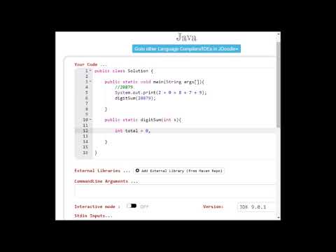 Practice It: digitSum (Java Tutorial)