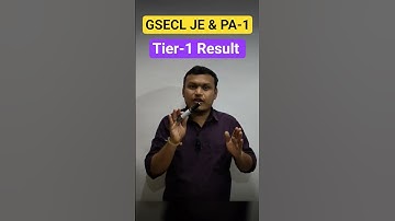 GSECL JE & PA-1 Tier-1 નું result આવી ગયું છે. #transientclasses #gseclrecruitment #gsecl2025