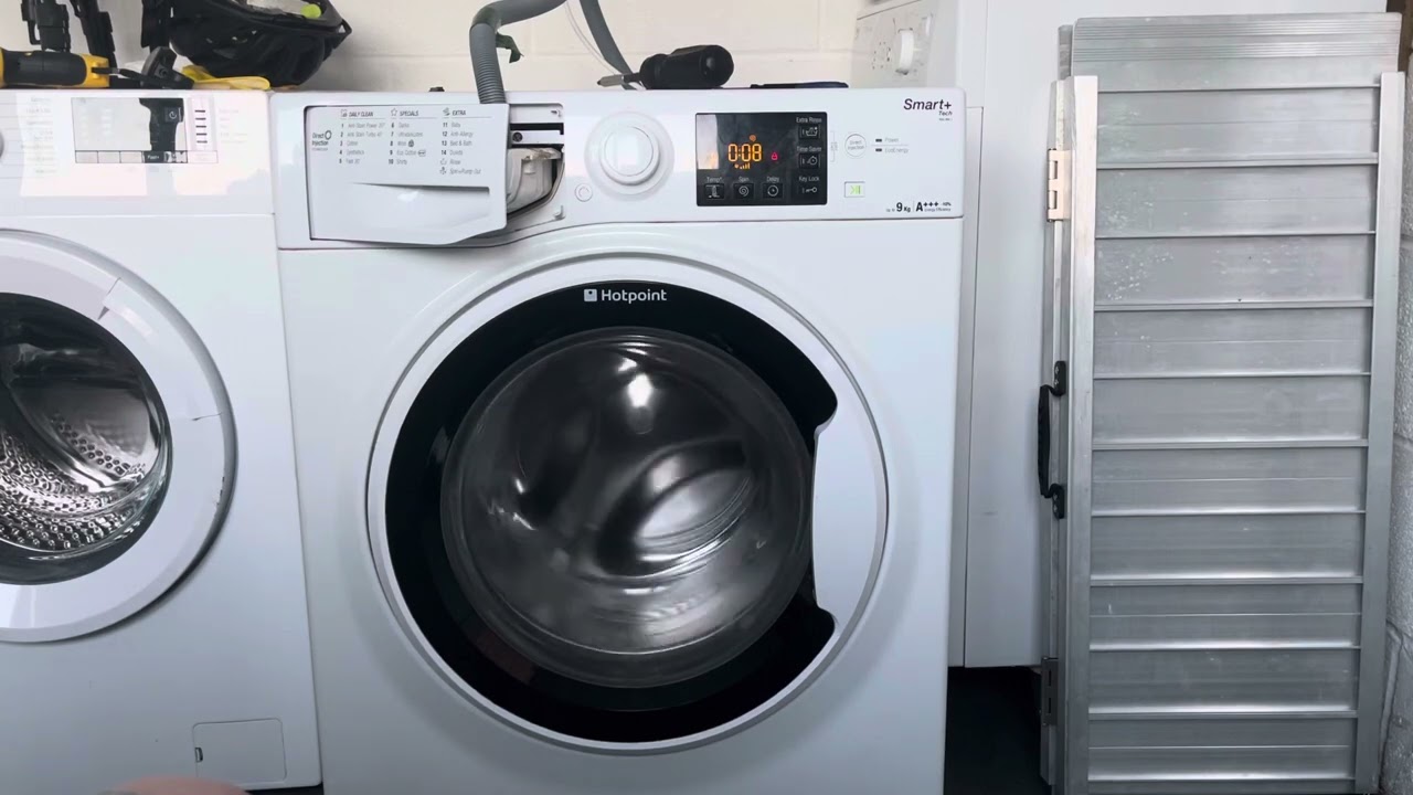 Hotpoint RSG 962 J washing machine, broken bearings - test spin