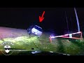 Suspect Rams Police Cars & Flees onto Railroad Tracks | Bodycam Reaction