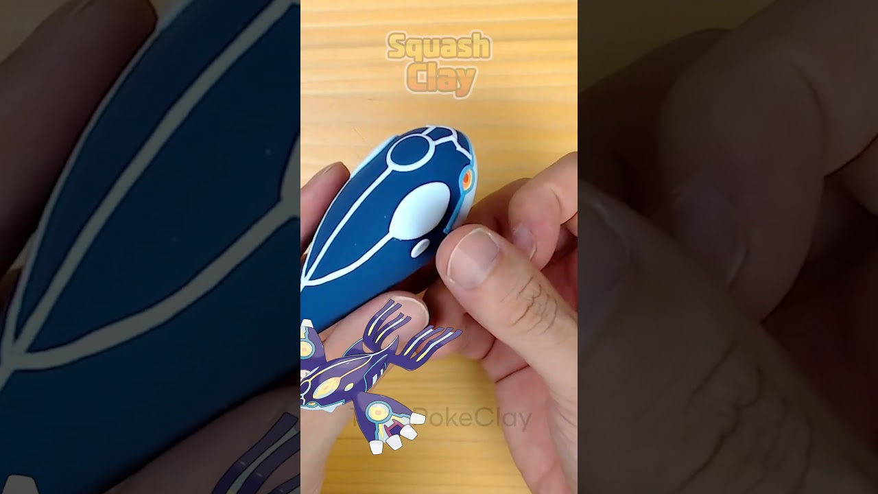 Making Primal Kyogre Pokémon out of clay 