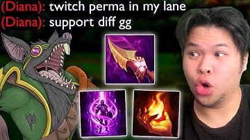 I play AP Twitch but I go TP Ignite and Perma-Roam to make enemy rage and Enemy Support comes too