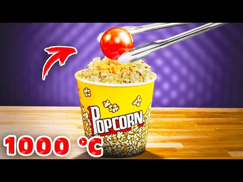 Видео: РАСКАЛЕННЫЙ ШАР 1000 ГРАДУСОВ VS ПОПКОРН - ЭКСПЕРИМЕНТЫ от А5