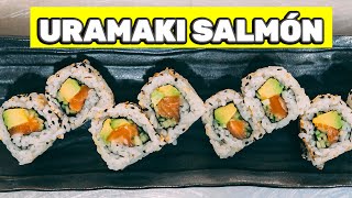 Como hacer URAMAKI de SALMÓN fácil | Juan Pedro Cocina