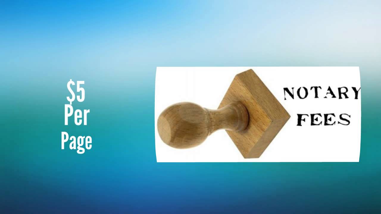 I will notarize your documents in the South Florida area for 5 YouTube