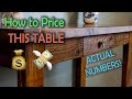 How We Priced a Sofa Table (REAL Numbers) | Woodworking Business