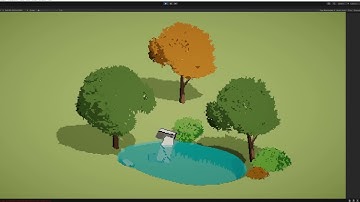 3D Pixel art tree test with wind.