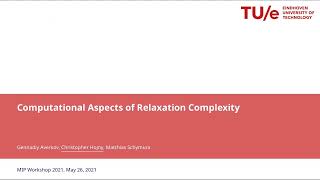 Christopher Hojny - Computational Aspects of Relaxation Complexity