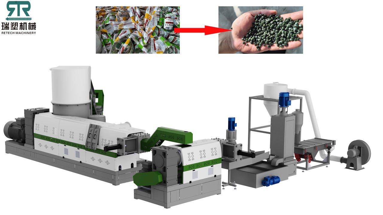 Plastic Agglomeration Pelletizing Line For LDPE PP Film Bag