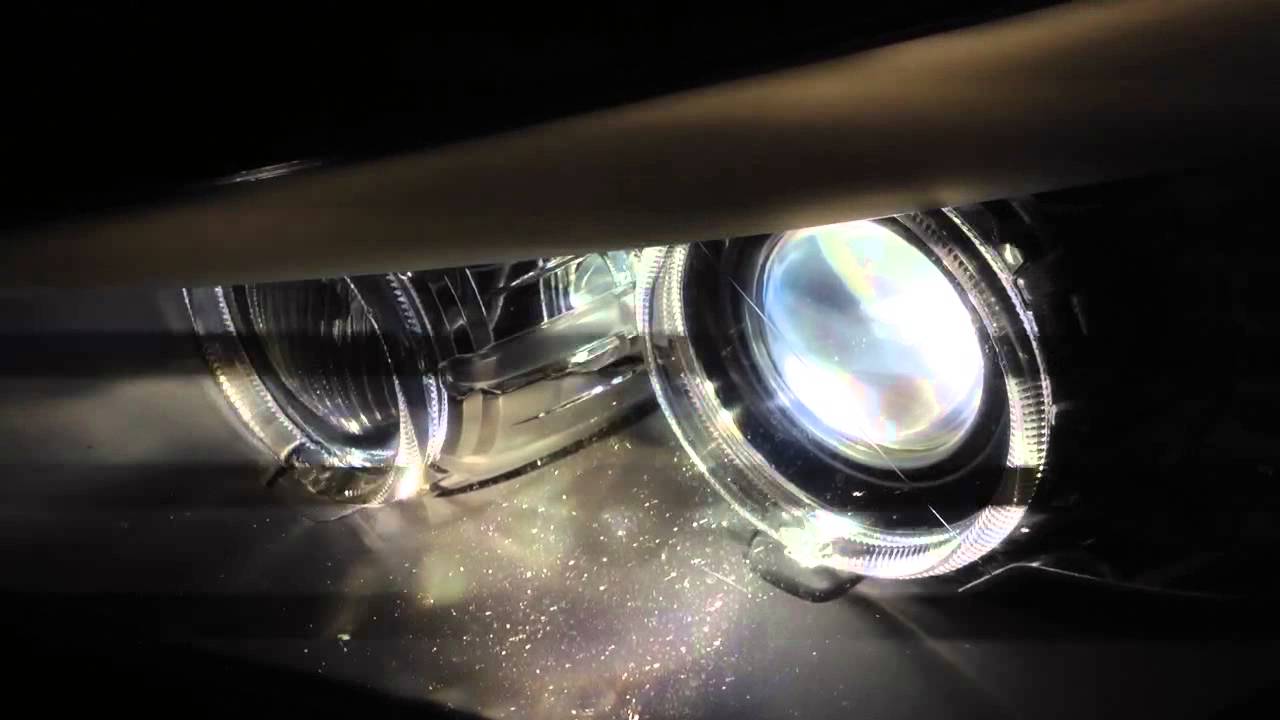 BMW 5GT Variable Light Distribution 제논렌즈 움직임 - YouTube