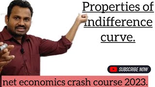 Properties of indifference curve/ ugc net economics crash course 2023.