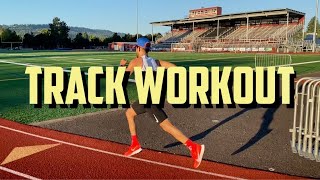 Track Workout | 6 x 3 min, 6 x 30 second hills, 8 x 15 second strides
