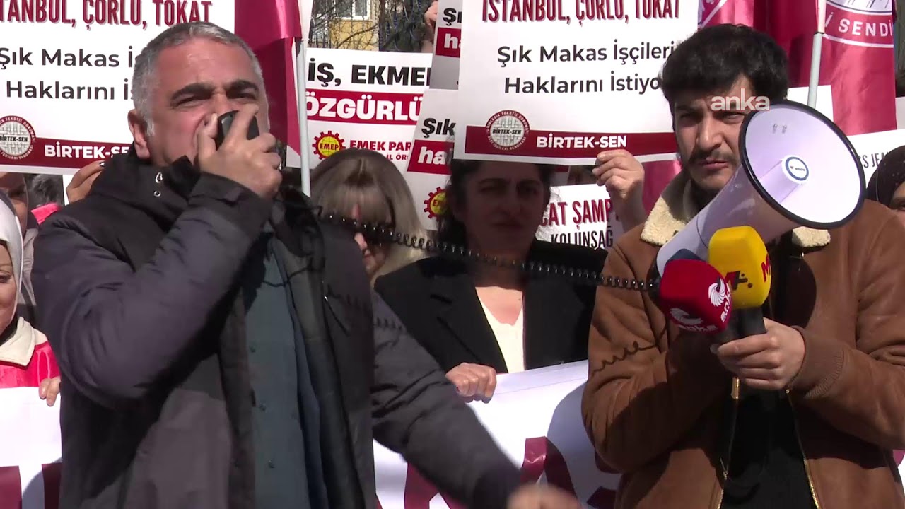 Şık Makas işçileri, Çalışma ve Sosyal Güvenlik Bakanlığı önünde açıklama yapıyor / Ankara #Canlı