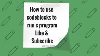 How to run c program in code block.