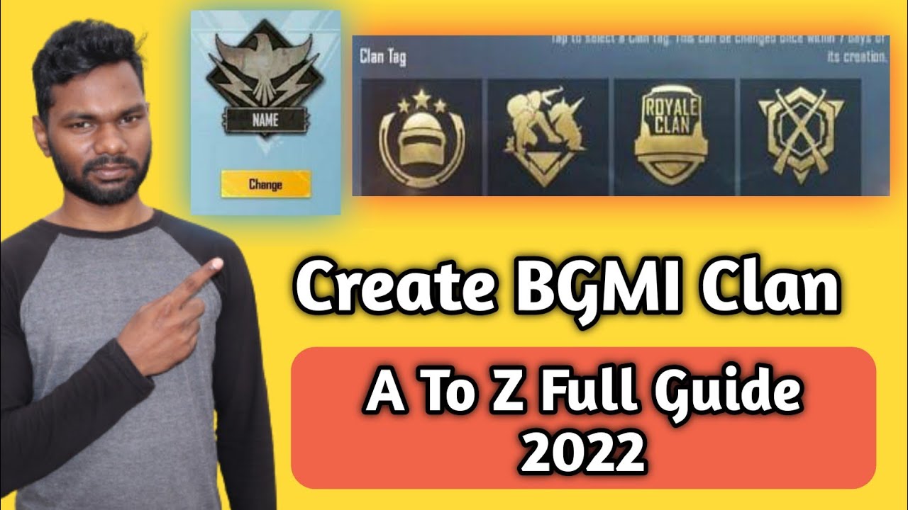 BGMI Create Your Own Clan 2022 | A To Z Full Guide For Creat BGMI Clan 2022