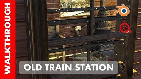 BLENDER CHALLENGE 8: Old Train Station Walkthrough (Part 16)