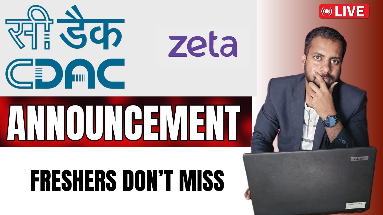 Finally CDAC Recruitment Drive Announced For Freshers | Zeta, HP & Sutherland New Hiring | Apply Now