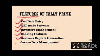 Features &amp; Advantages of Tally Prime #Computerized Accounting system. For B.com I &amp; II